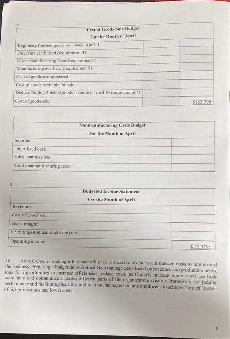 for each unit produced. Each pound of material costs 8 in June,