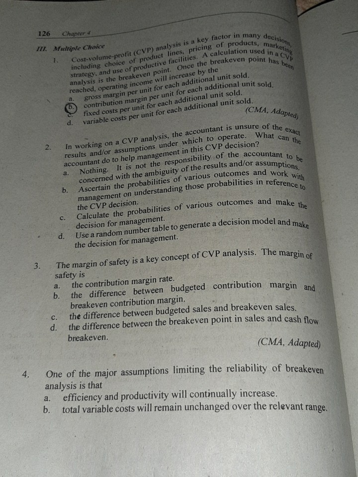  reached, operating income will increase by the gross margin per unit