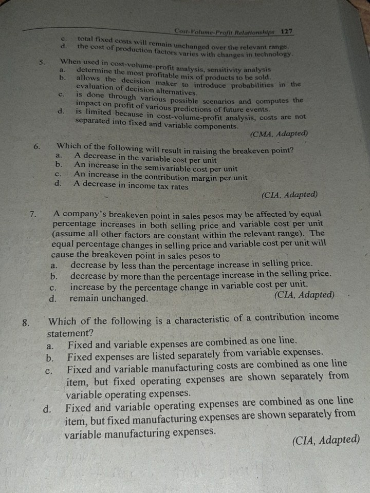 for each additional unit sold. fixed costs per unit for each additional
