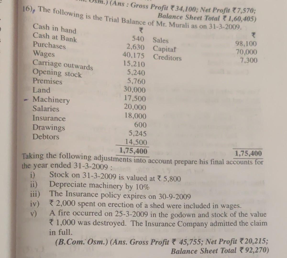 I need full solution to this problem (Ans: Gross Profit 34,100