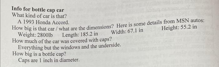 kind of car is that? A 1993 Honda Accord. How big is