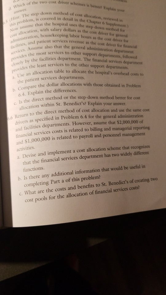 I need help with question 6.6 chapter 6 I need help with