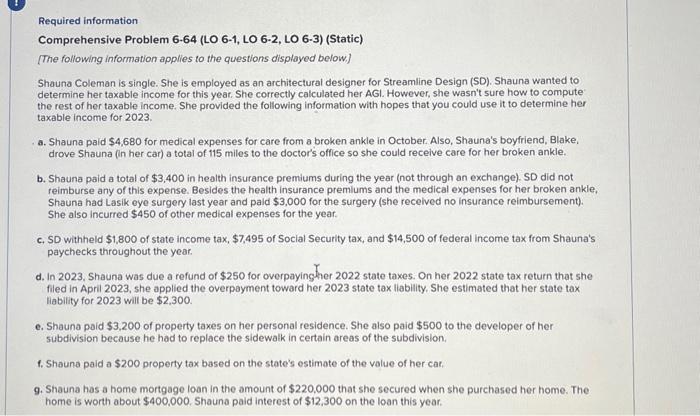 A please 71,371 is wrong please help asap Comprehensive Problem 6-64 (LO