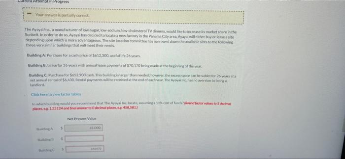  Lot Attempt in Progress Your answer is partially correct The Ayayai