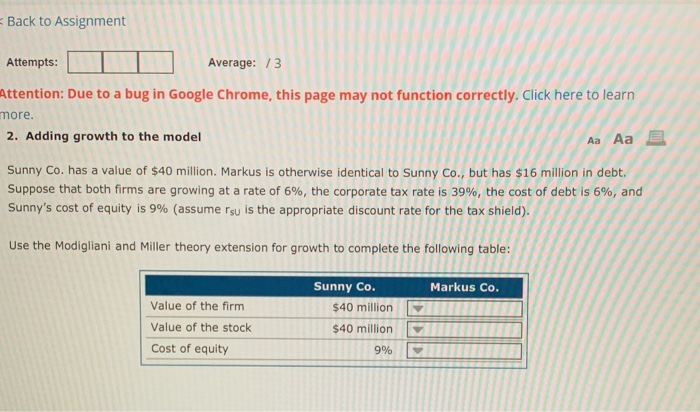  Back to Assignment Attempts: Average: 73 Attention: Due to a bug