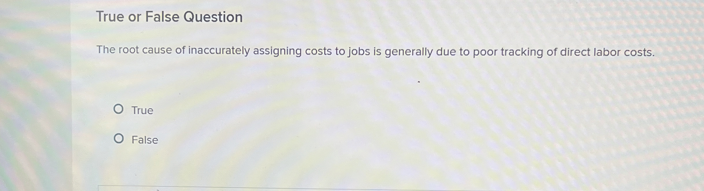  Multiple Choice Question Companies use a predetermined overhead rate rather than