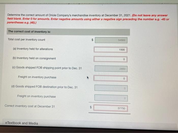 the company's year end. It was determined that the total cost of