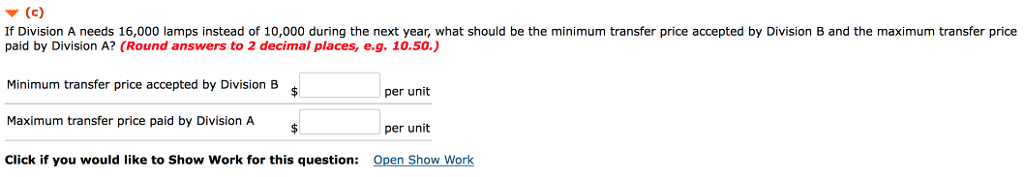 Division A makes and sells student desks. Division B manufactures and sells