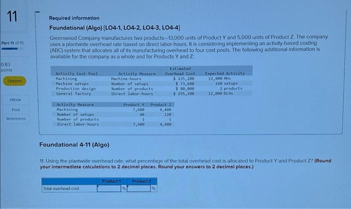 The company uses a plantvide overhead rate based on direct labor-hours. It