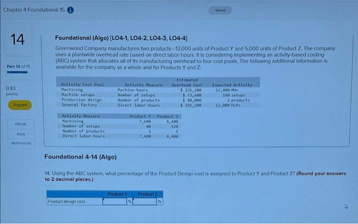 available for the company as a whole and for Products Y and