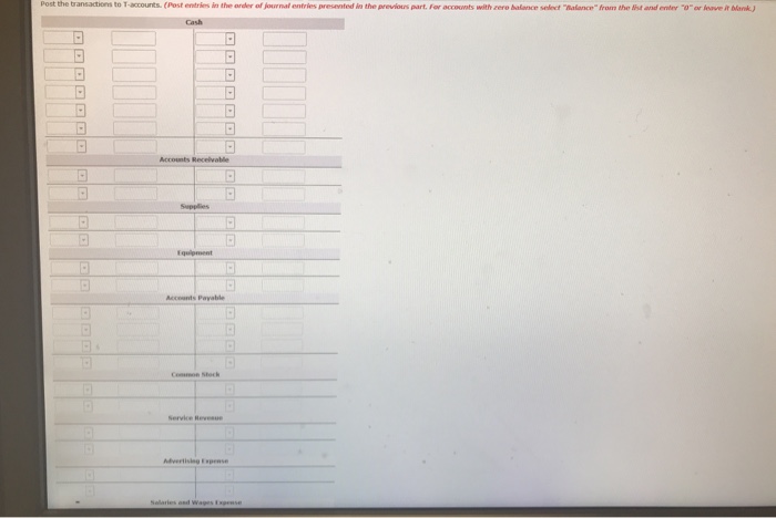 presented below. Oct. 1 Issued common stock in exchange for $64,700 cash