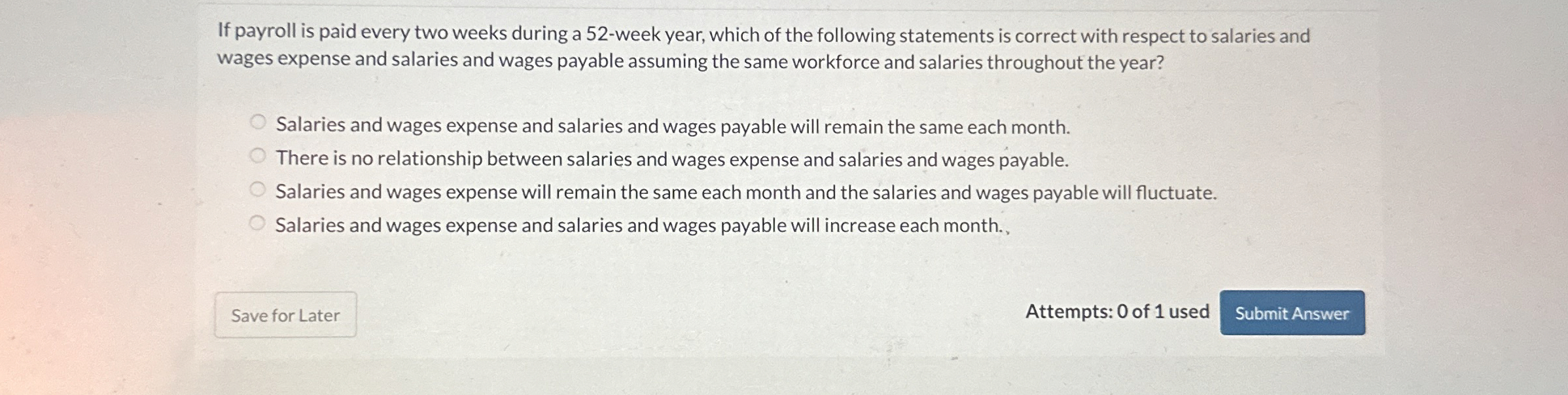  If payroll is paid every two weeks during a 52-week year,