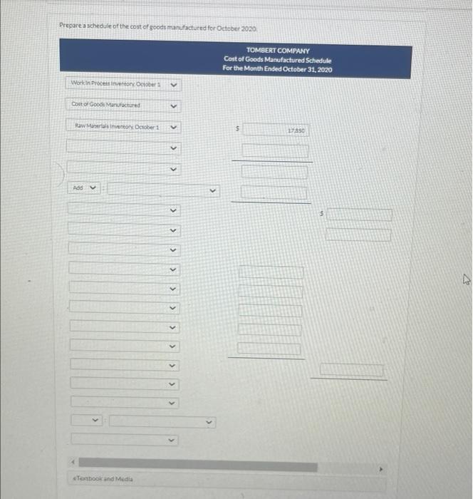 Company is a manufacturer of computers. Its controller resigned in October 2020.