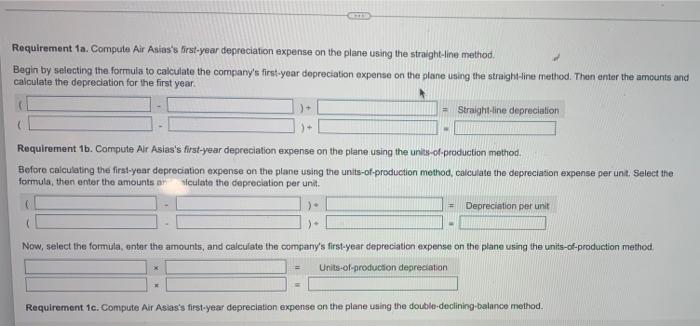 Compute Air Asias's first-year depreciation expense on the plane using the following