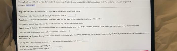 $600,000 of 4% debenture bonds outstanding. The bonds were ad 102 in