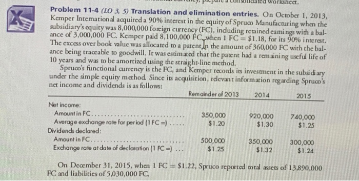  - Pipa COMUNALU WULLSTILL, Problem 11-4 (LO 3. 5) Translation and