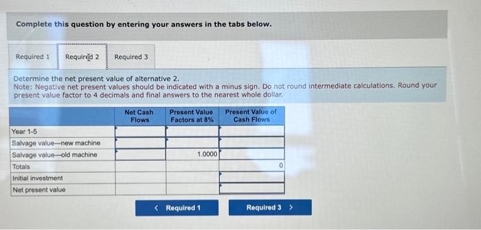 requires a 8% rate of return on its investments. (PV of \$1.