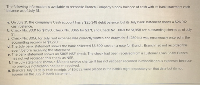  answer part 1 and 2 part 2 The following information is