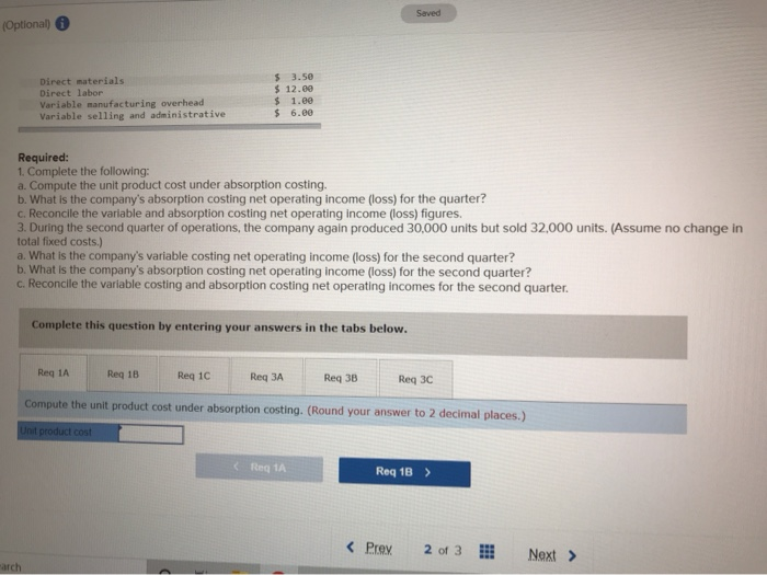 administrative $ 3.50 $12.09 $ 1.00 $ 6.00 Required: 1. Complete the