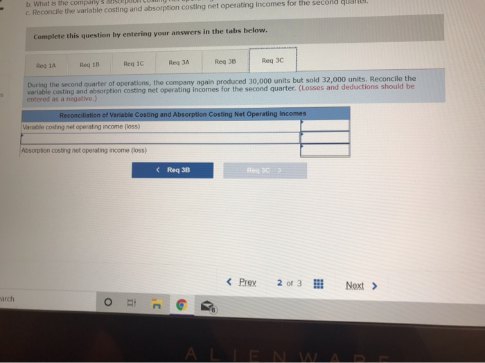 units but sold 32,000 units. (Assume no change in total fixed costs.)