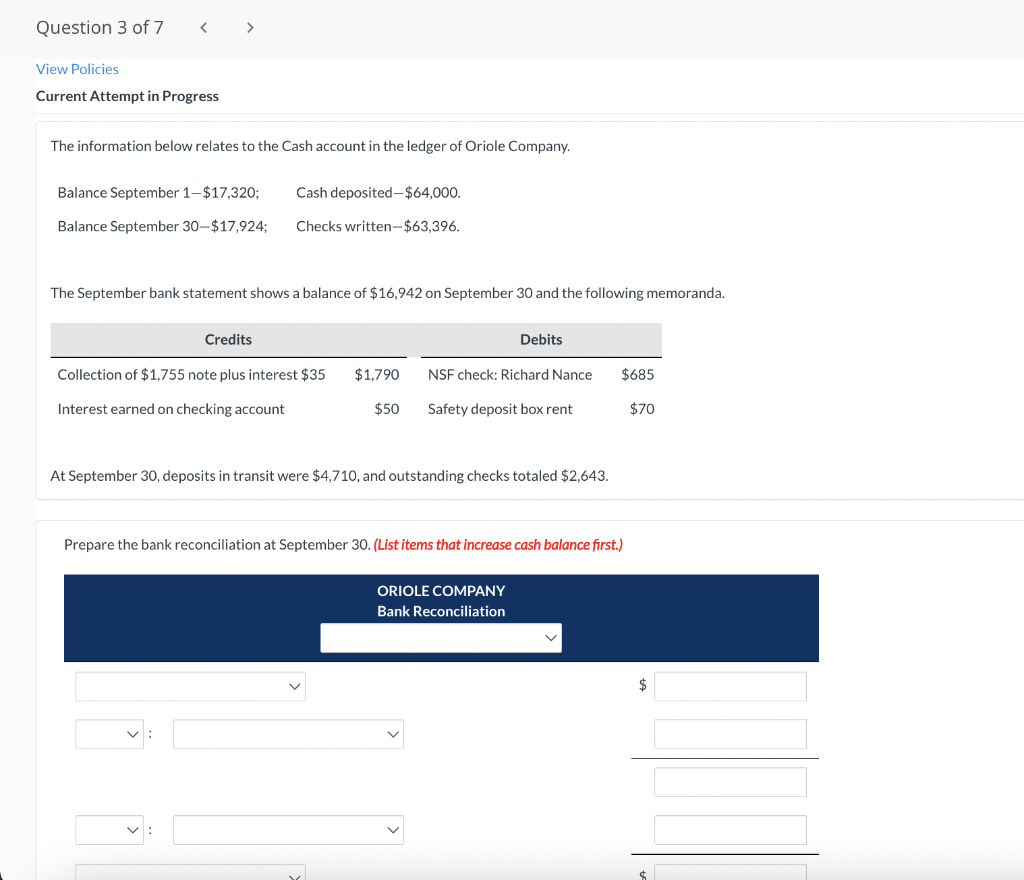  CREATE A BANK RECONCILIATION STATEMENT AND ALSO DO PART 2 WHERE