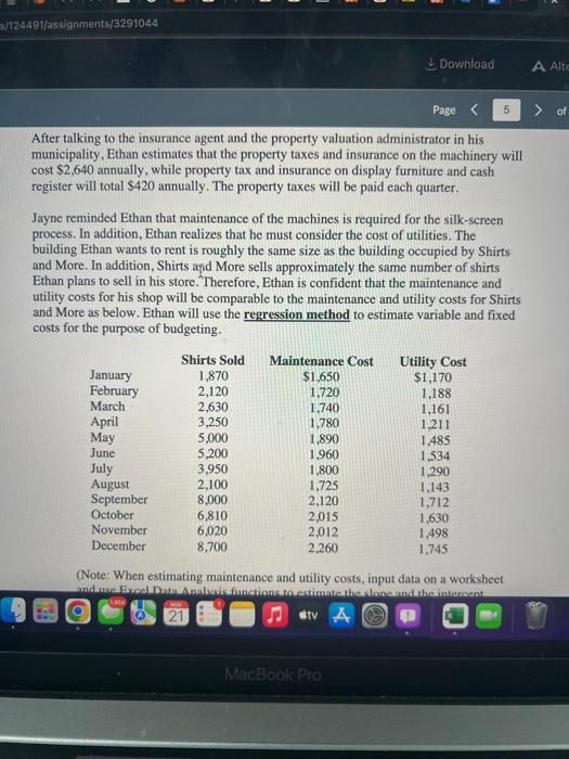 into business for himselt. In thinking about his business venture, Ethan determined