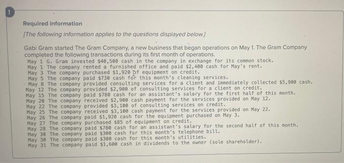  is this correct? I need help with this question Required information
