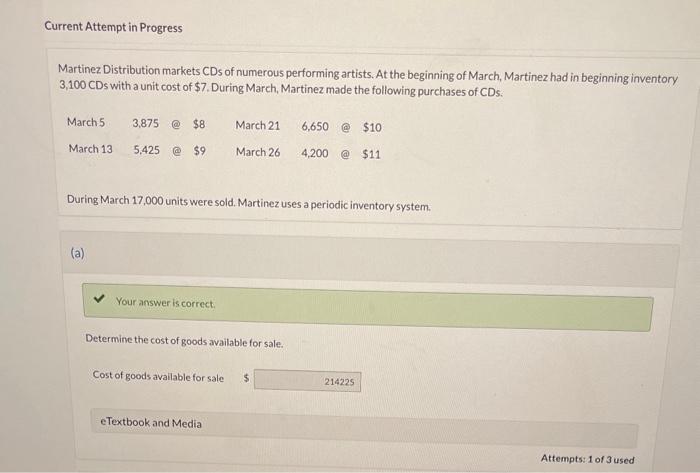 NEED ANSWERS FOR B2 ASAP! Current Attempt in Progress Martinez Distribution markets