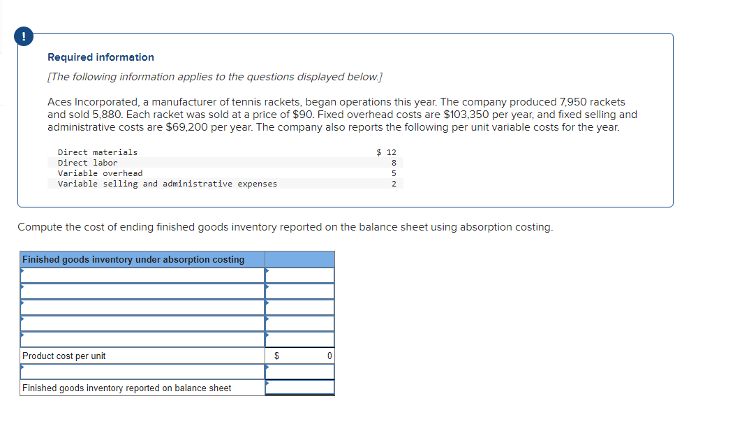 rackets and sold 5,880. Each racket was sold at a price of