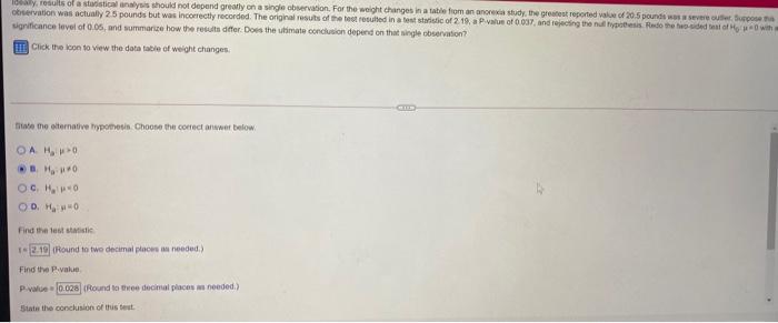 -X Weight changes in anorexic girls 1.4 0.7 -0.1 -0.7 -3.5 Weight