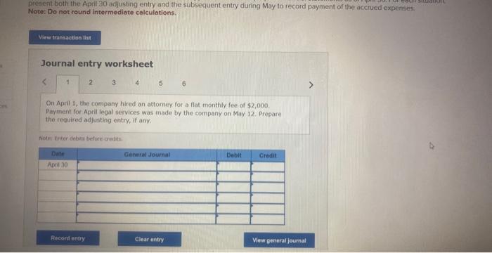 paying accrued expenses LO P3 a. On Aprili 1, the company hired