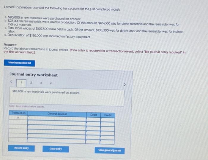  pull down answer choices are the same for each journal entry