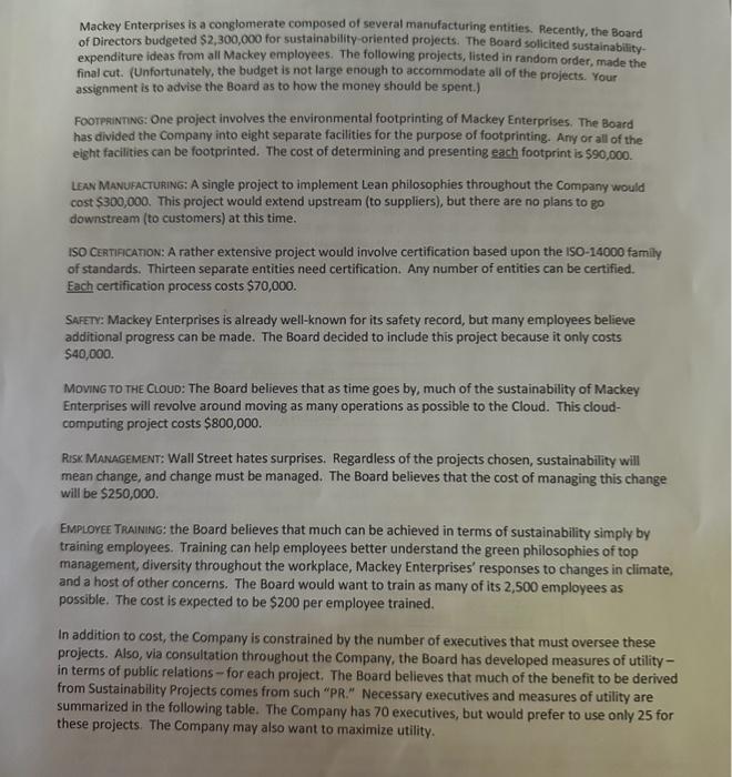 Linear & goal programming problem. Please explain what to do / how