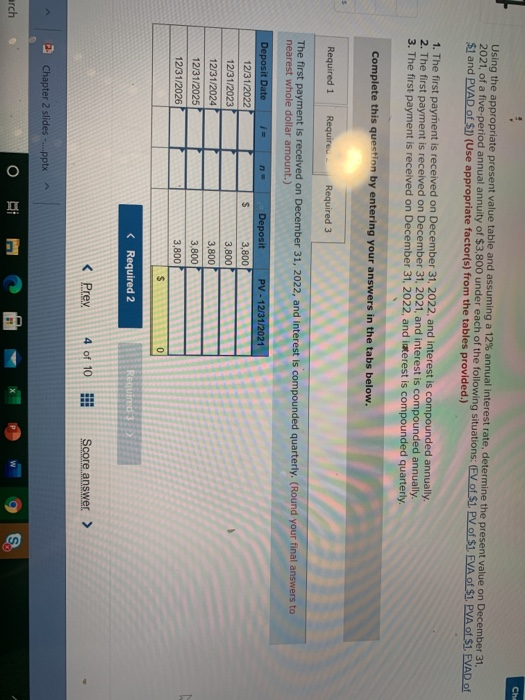 interest rate, determine the present value on December 3 2021, of a