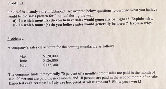  Pinkitzel is a candy store in Edmond. Answer the below questions