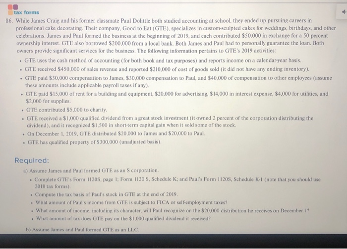  tax forms 86. While James Craig and his former classmate Paul