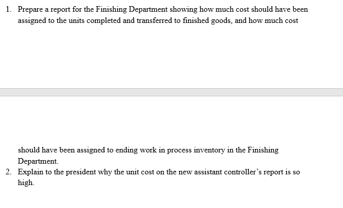  I think we goofed by hiring the new assistant controller, said
