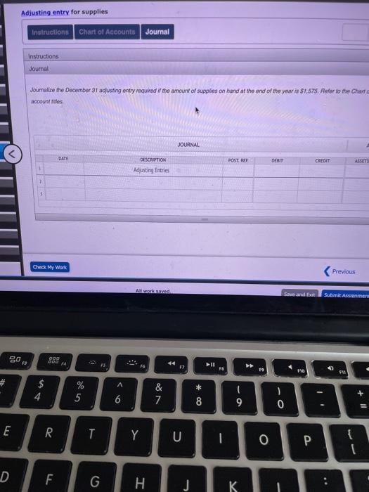 if the amount of supplies on hand at the end of the