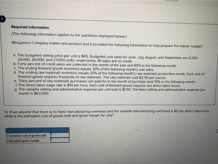 for the work you have completed ! Required information [The following information