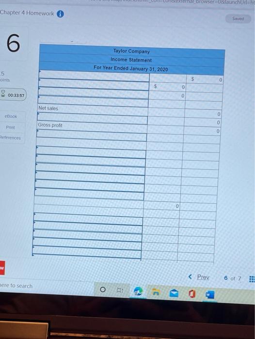 The fiscal year-end unadjusted trial balance for Taylor Company is found on