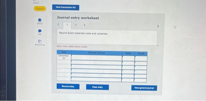 variances LO P6 Amada Company's standard cost system reponts this information from