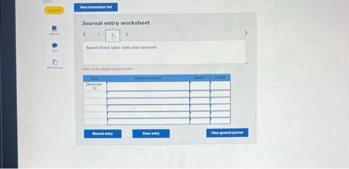 its December operations Required: 1. Prepare December 31 joumal entries to record