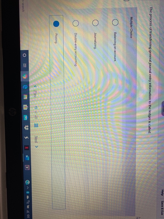 is posting the correct one ? Help Save & E The process