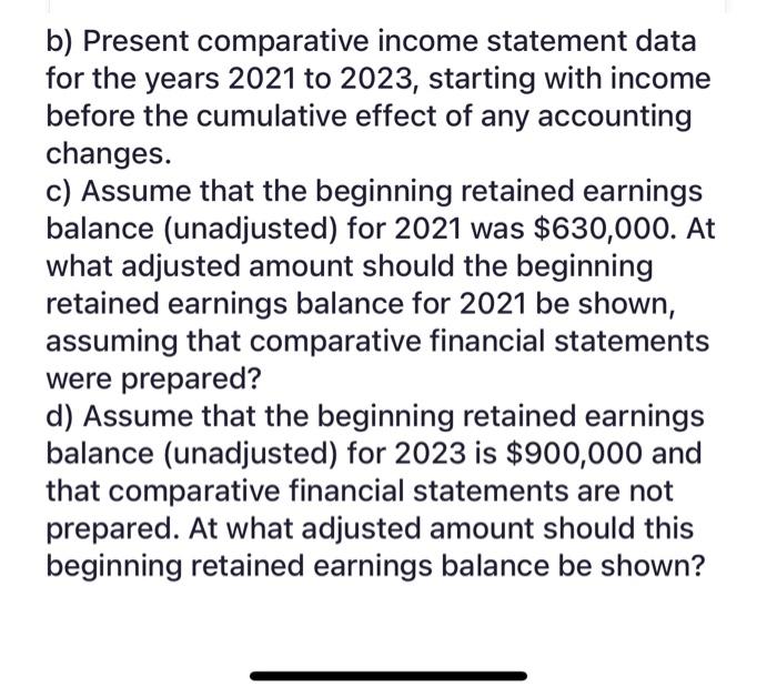 for the past three years as follows: During the 2023 year-end audit,