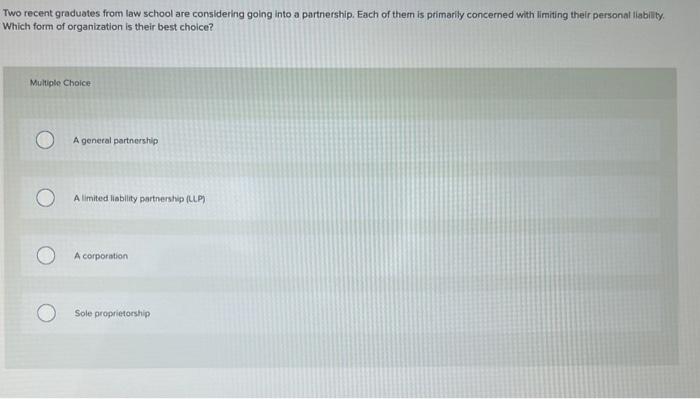 resources Which is NOT an advantage of a general partnership? Multiple Choice