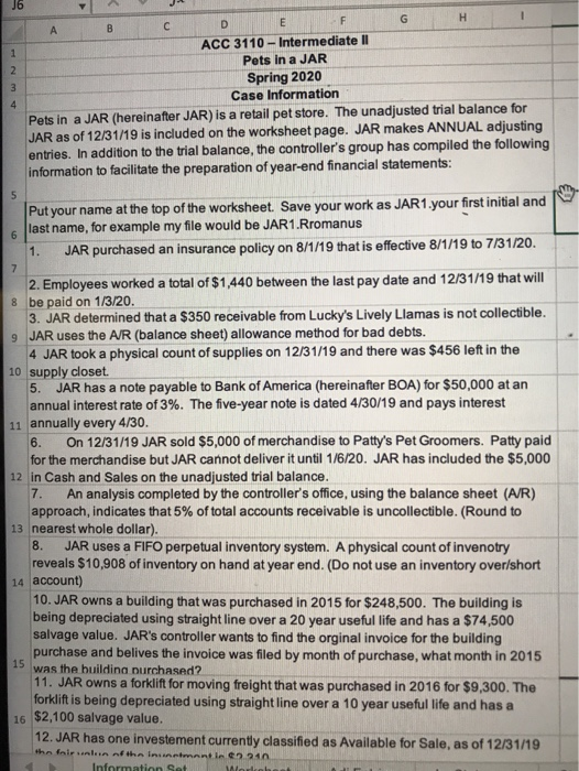  AwN ACC 3110 - Intermediate II Pets in a JAR Spring