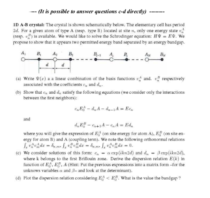  ---- (It is possible to answer questions c-d directly) ID A-B