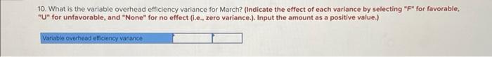the spending variance related to shipping expenses? (Indicate the effect of each