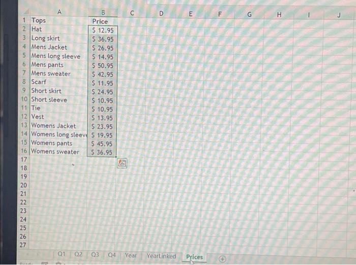 range H5 H19. and fill All across the worksheets Q1 Q4 4.8