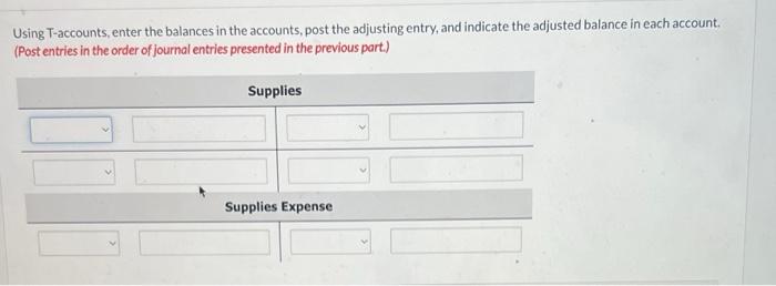 Bal. Wildhorse Co.s trial balance at December 31 shows Supplies $7,568 and